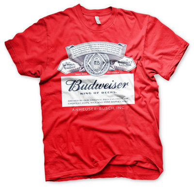Budweiser - Label Mens T-Shirt (Red)