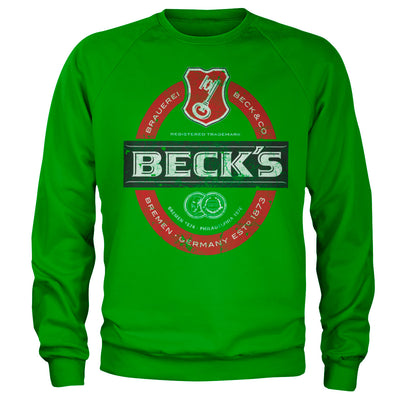 Beck's - Beer Washed Label Logo Sweatshirt (Green)