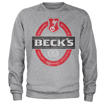 Beck's - Beer Washed Label Logo Sweatshirt (Heather Grey)