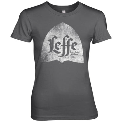 Leffe - Distressed Alcove Logo Women T-Shirt (Dark Grey)