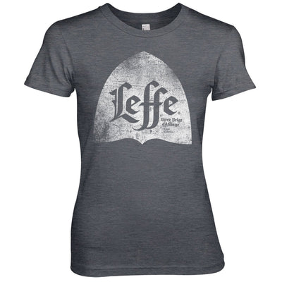 Leffe - Distressed Alcove Logo Women T-Shirt (Dark-Heather)