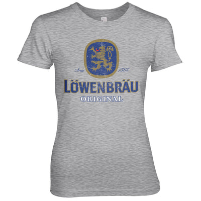 Löwenbräu - Washed Logo Women T-Shirt (Heather Grey)