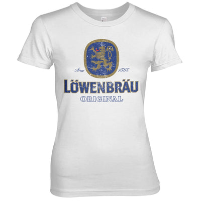 Löwenbräu - Washed Logo Women T-Shirt (White)