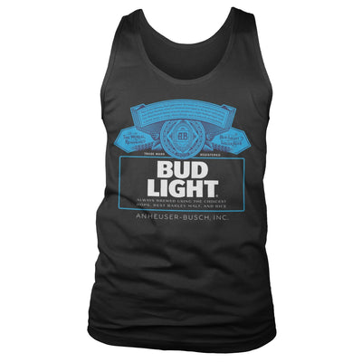 Bud Light - Label Logo Mens Tank Top Vest (Black)