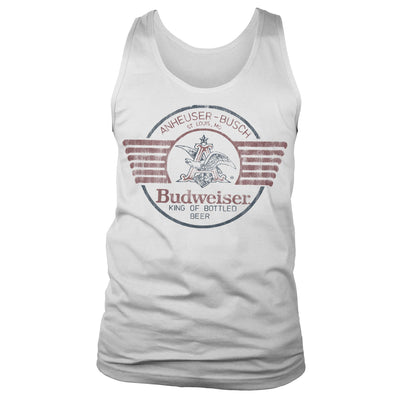 Budweiser - Bear & Claw Mens Tank Top Vest (White)