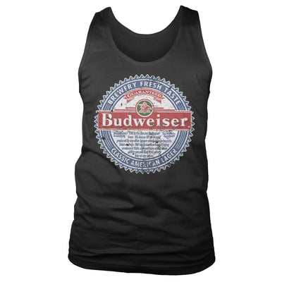 Budweiser - American Lager Mens Tank Top Vest (Black)