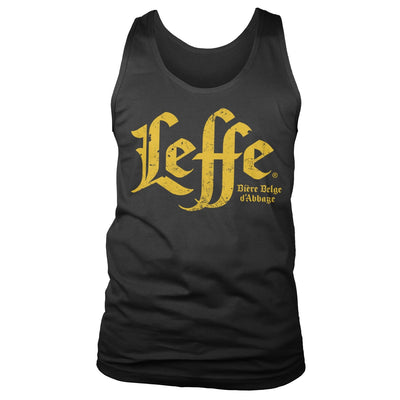 Leffe - Washed Wordmark Mens Tank Top Vest (Black)
