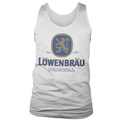 Löwenbräu - Original Logo Mens Tank Top Vest (White)