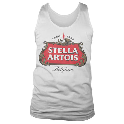 Stella Artois - Belgium Logo Mens Tank Top Vest (White)