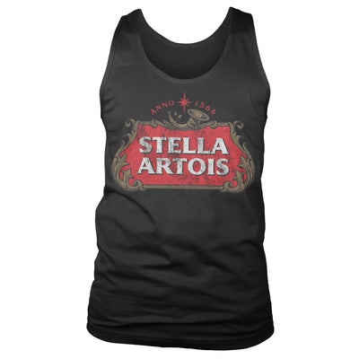 Stella Artois - Washed Logo Mens Tank Top Vest (Black)