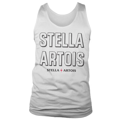Stella Artois - Retro Wordmark Mens Tank Top Vest (White)