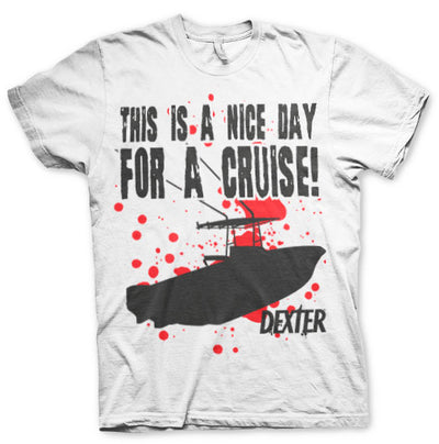 Dexter - This Is A Nice Day For A Cruise Mens T-Shirt (White)