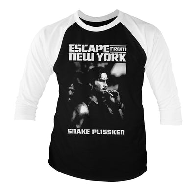Escape From New York - Smoking Snake Long Sleeve T-Shirt (White-Black)