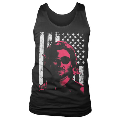 Escape From New York - Plissken Stars and Stripes Mens Tank Top Vest (Black)