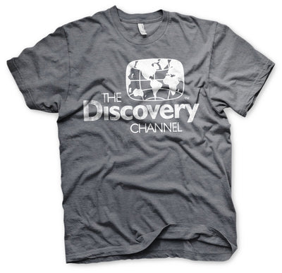 Discovery - Channel Distressed Logo Mens T-Shirt