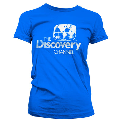 Discovery - Channel Distressed Logo Damen T-Shirt