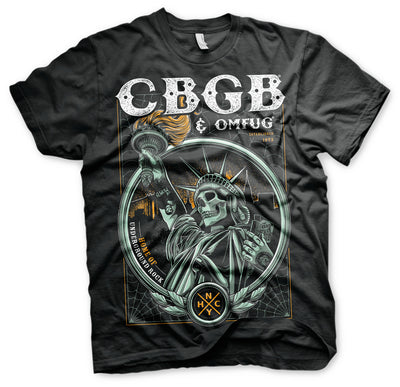 CBGB - Statue of Underground Rock Big & Tall Mens T-Shirt (Black)