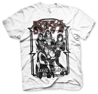 KISS - I Love It Loud Big & Tall Mens T-Shirt (White)