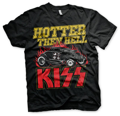 KISS - Hotter Than Hell Big & Tall Mens T-Shirt (Black)
