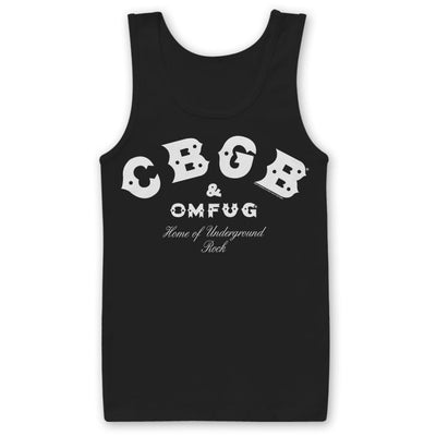 CBGB - CBGB & OMFUG Logo Mens Tank Top Vest (Black)