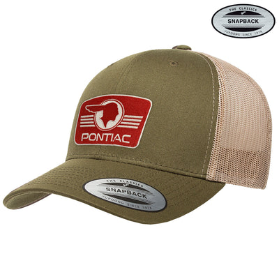Pontiac - Casquette de camionneur premium avec patch logo rétro