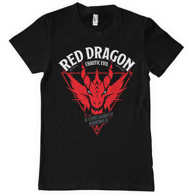 Dungeons & Dragons - Red Dragon - Chaotic Evil Mens T-Shirt (Black)