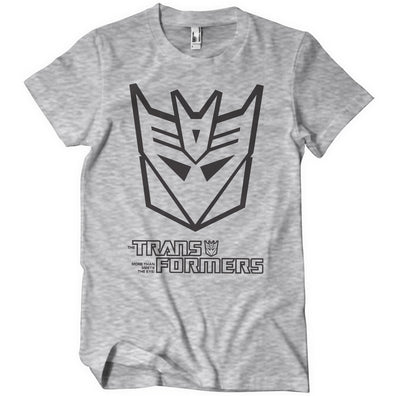 Transformers - Decepticon Monotone Mens T-Shirt (Heather Grey)