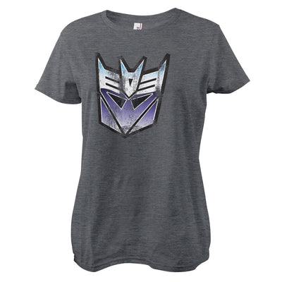Transformers - T-shirt Decepticon Shield en détresse pour femmes