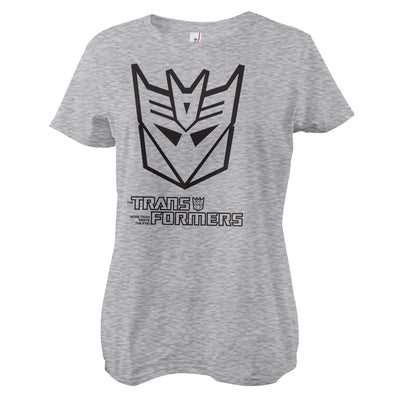 Transformers - Decepticon Monotone Women T-Shirt (Heather Grey)