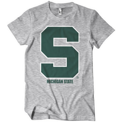 Michigan State University - Michigan State S-Mark Mens T-Shirt (Heather Grey)