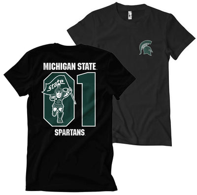 Michigan State University - Spartans 01 Mascot Mens T-Shirt (Black)