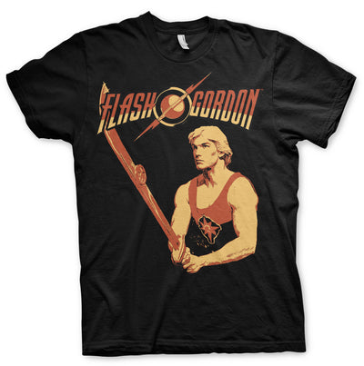 Flash Gordon - Retro Big & Tall Mens T-Shirt (Black)