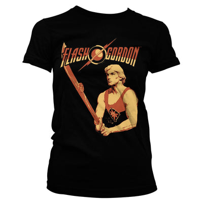 Flash Gordon - Retro Women T-Shirt (Black)