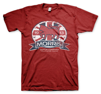 Morris - Motor Co. England Mens T-Shirt (Tango-Red)