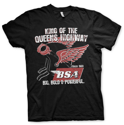 BSA - B.S.A. King Of The Queens Highway Big & Tall Mens T-Shirt (Black)