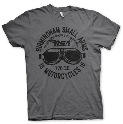 BSA - Birmingham Small Arms Goggles Mens T-Shirt (Dark Grey)