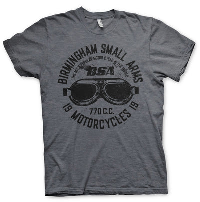 BSA - Birmingham Small Arms Goggles Mens T-Shirt (Dark-Heather)