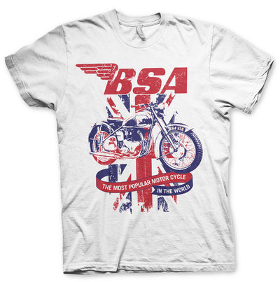 BSA - B.S.A. Union Jack Mens T-Shirt (White)