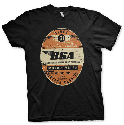 BSA - B.S.A. - Birmingham Small Arms Co. Big & Tall Mens T-Shirt (Black)