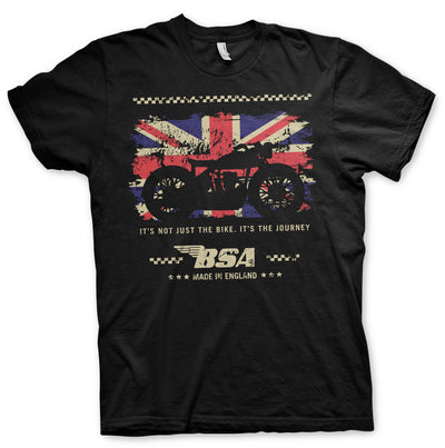 BSA - B.S.A. Motor Cycles - The Journey Big & Tall Mens T-Shirt (Black)