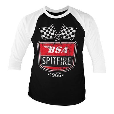 BSA - Spitfire 1966 Baseball 3/4 Sleeve T-Shirt (White-Black)