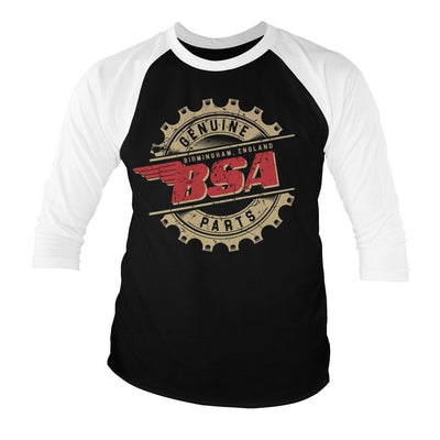 BSA - B.S.A. Genuine Parts Baseball 3/4 Sleeve T-Shirt (Black)