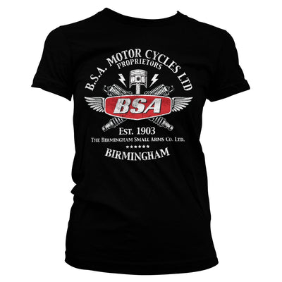 BSA - B.S.A. Motor Cycles Sparks Women T-Shirt (Black)