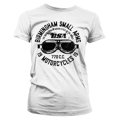 BSA - Birmingham Small Arms Goggles Women T-Shirt (White)