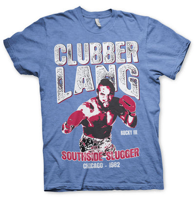 Rocky - Clubber Lang Mens T-Shirt (Blue-Heather)