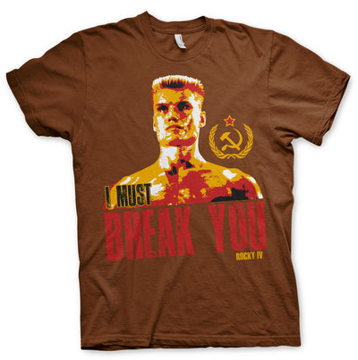 Rocky - I Must Break You Mens T-Shirt (Brown)