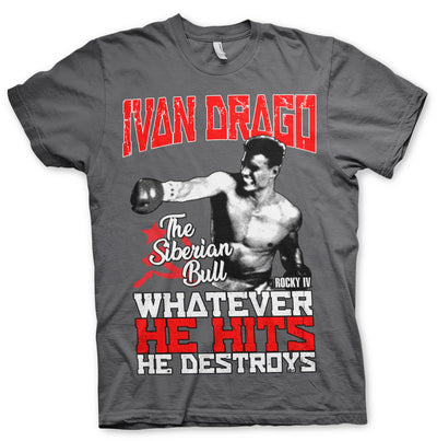 Rocky - Ivan Drago - The Siberian Bull Mens T-Shirt (Dark Grey)