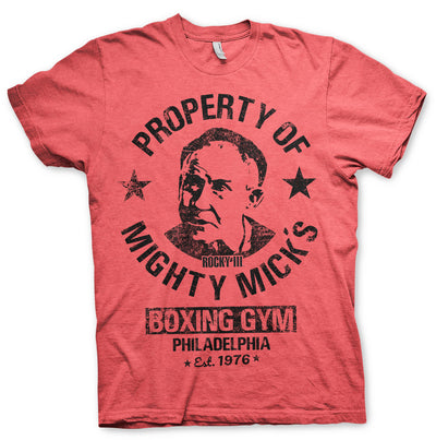 Rocky - Mighty Mick's Gym Mens T-Shirt (Red-Heather)