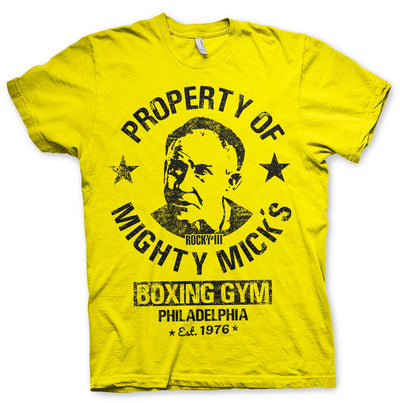 Rocky - Mighty Mick's Gym Mens T-Shirt (Yellow)