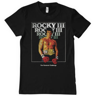 Rocky - III Vintage Poster Mens T-Shirt (Black)